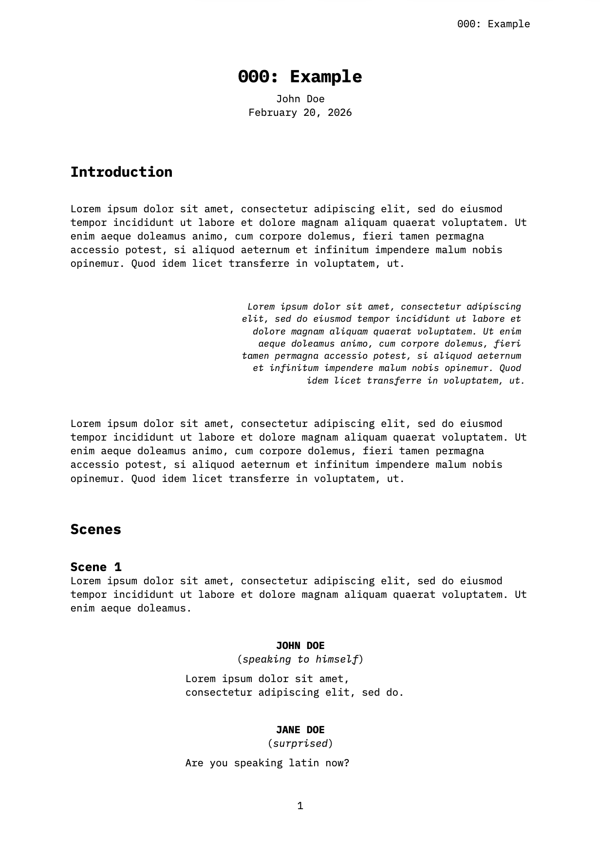 Render of the example